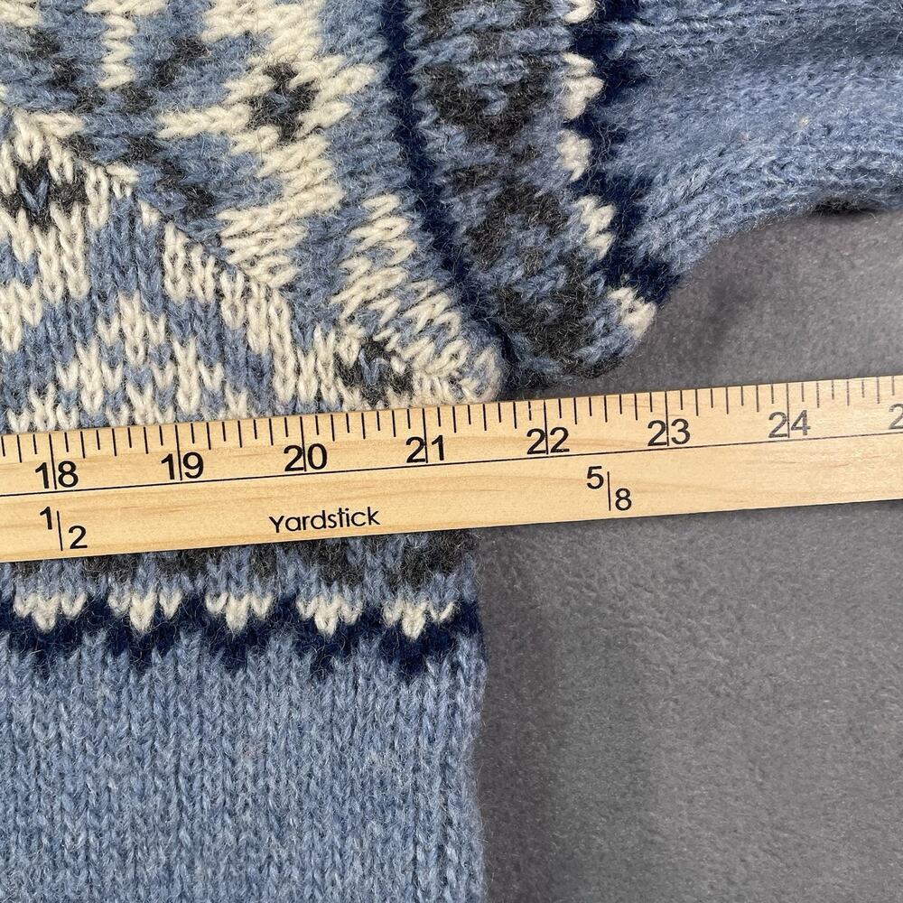 Fjord Fashion Norwegian Fair Isle Wool Sweater Blue Men’s Size 52 - Picture 4 of 11